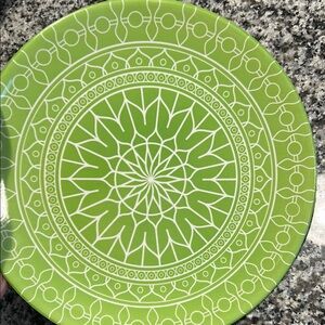 Green Patterned Dinner Plate